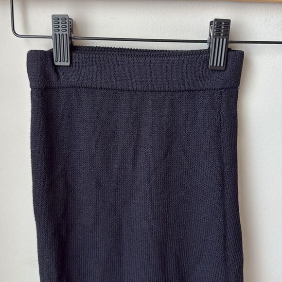 St. John Santana Knit Wool Pull On Wide Leg in Black - Picture 5 of 9